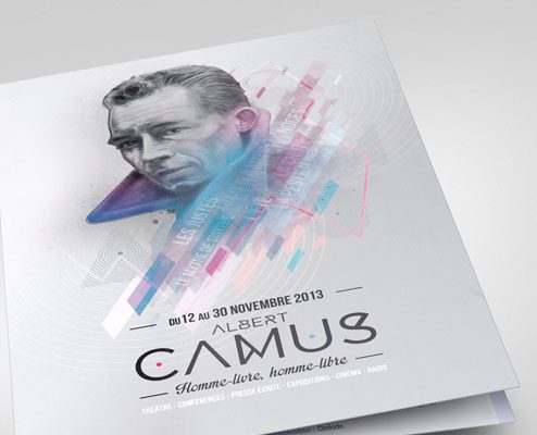 Conception graphique communication Albert Camus ville de millau